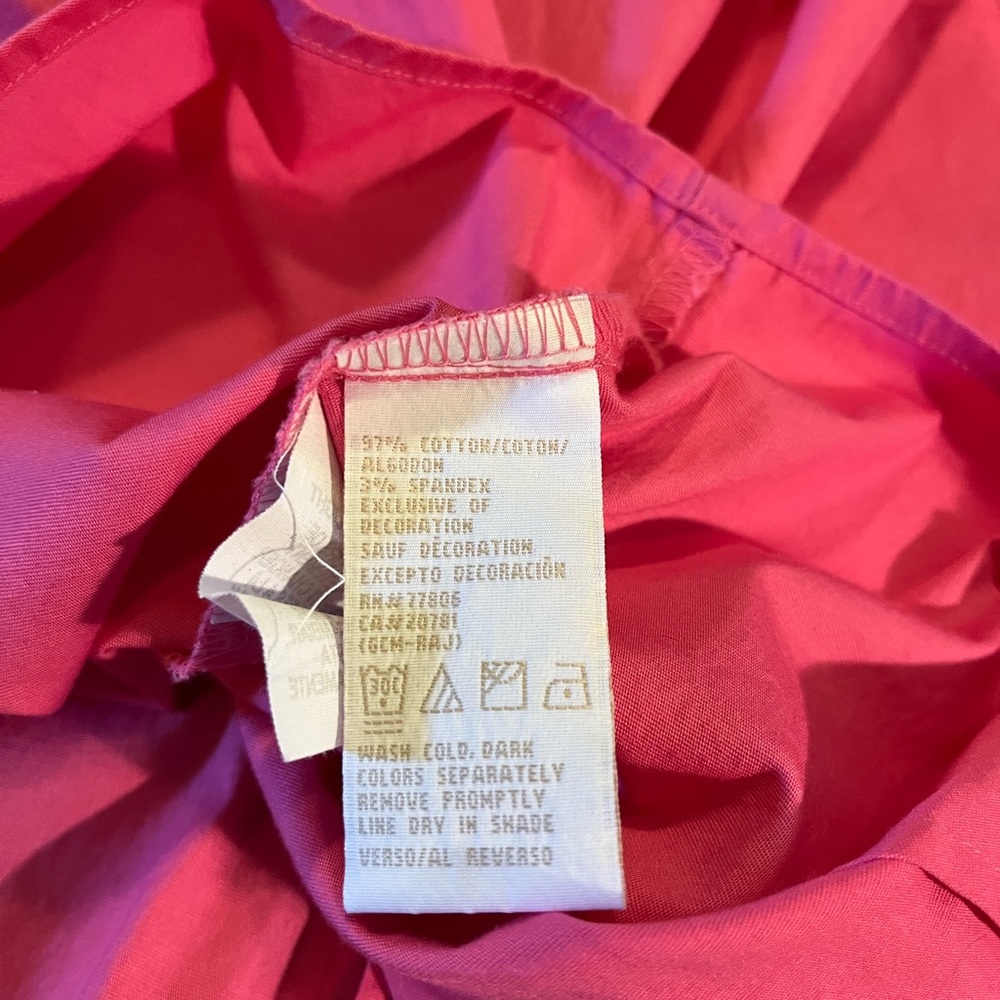 Tommy Hilfiger Pink Sleeveless Button Up Top | Women's 16 - Picture 5 of 5